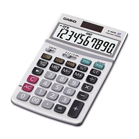 Casio Casio, Jf100ms Desktop Calculator, 10-Digit Lcd JF100BM